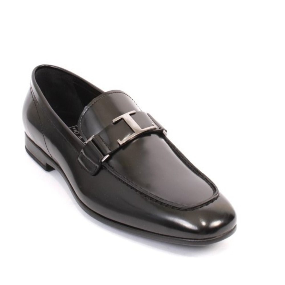 ROBERTO SERPENTINI 27452a Black Leather Classic Dress Shoes